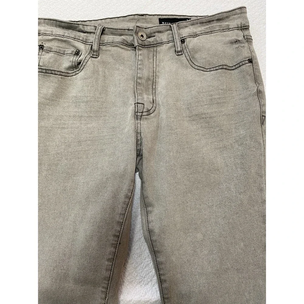 WXYZ Nomad Slim Fit Jeans Mens 31x30 Gray Denim Pants